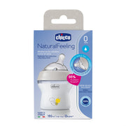 CHICCO Natural Feeling Babyflasche mit Silikonsauger langsamer Fluss 0m+ (150ml)
