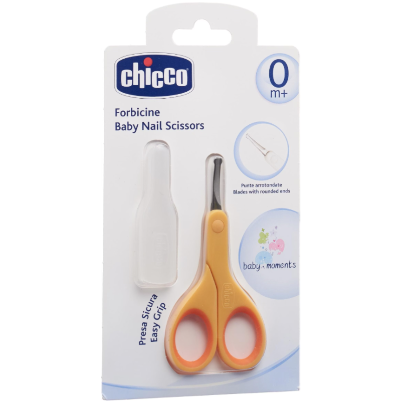 Chicco Babyschere mit Schutzkappe, orange (1 Stk)