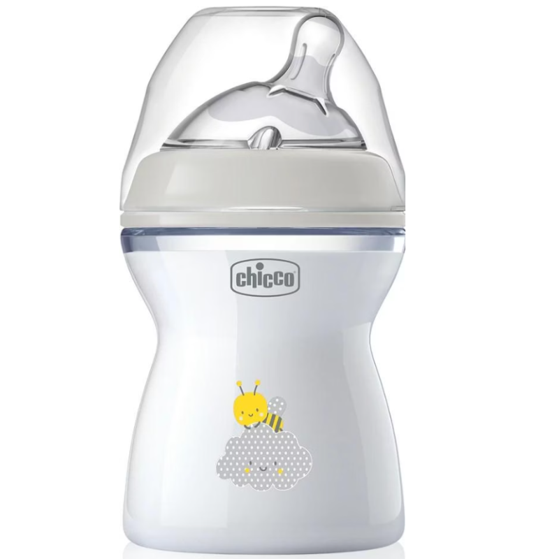 Chicco Natural Feeling 250ml, Silikon-Sauger, ab 2 Monate (1 Stk)