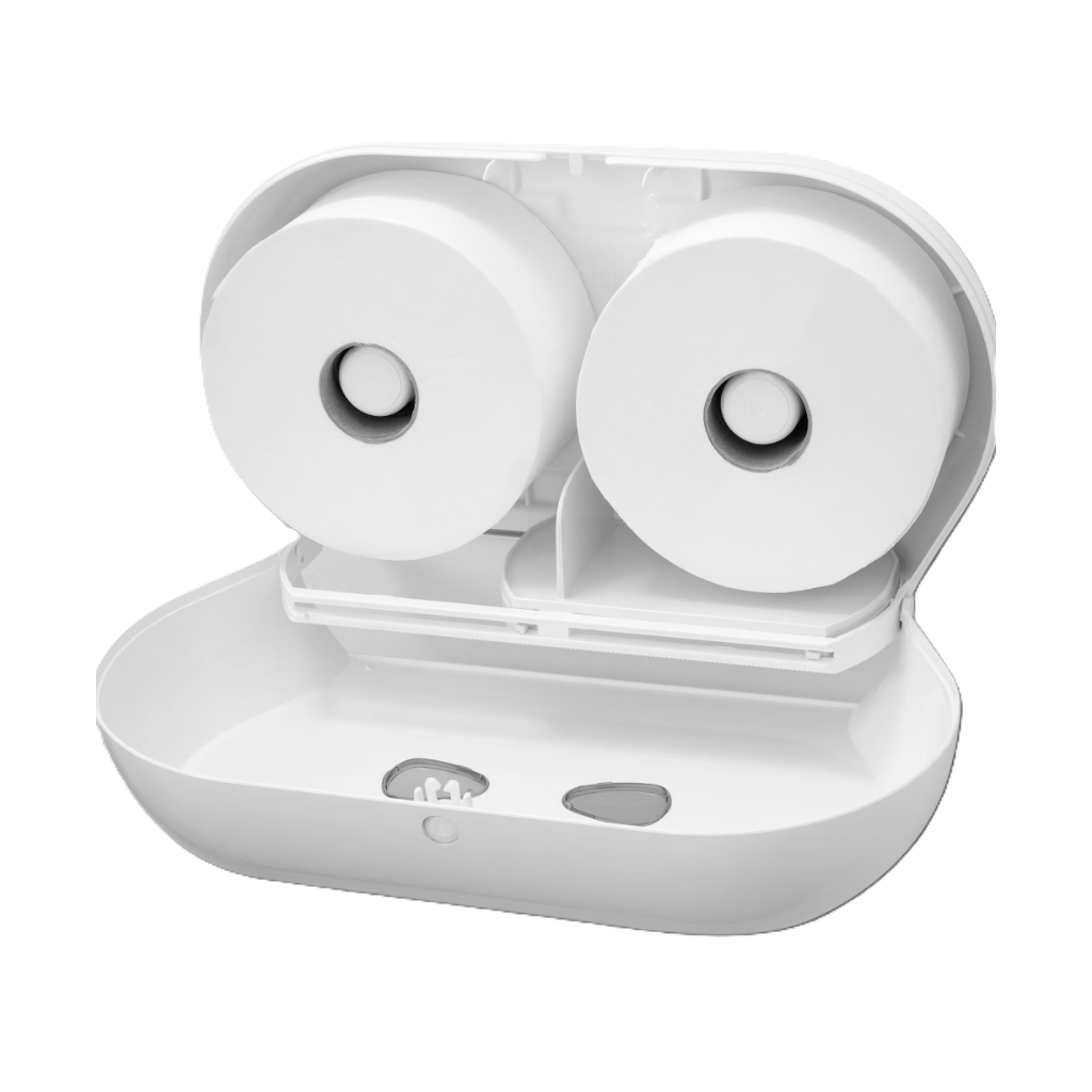 CLEAR+ by CWS Toilettenpapier Mini Jumbo-Rollen, 2-lagig (12 Stk)