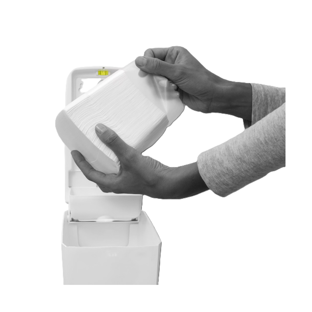 CLEAR+ by CWS Toilettenpapier Einzelblätter V-Falz, 2-lagig (40x265 Blatt)