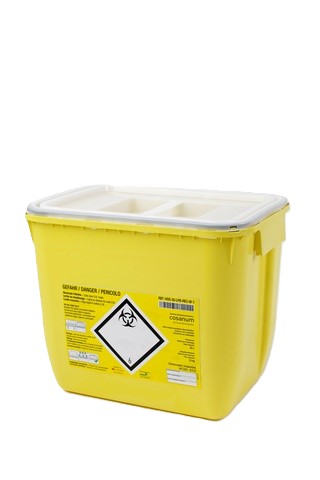 Clinisafe Contenitore di smaltimento 30l giallo con coperchio bianco recycled (1 pz)