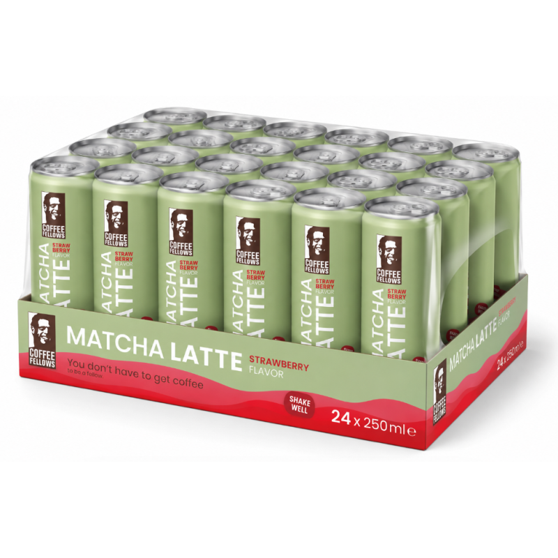 Coffee Fellows Matcha Latte Strawberry (24x250ml)