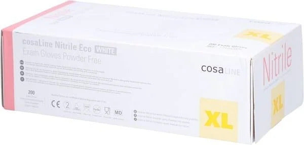 Cosaline Untersuchungshandschuhe Nitril Eco Grösse XL weiss puderfrei (200 Stk)