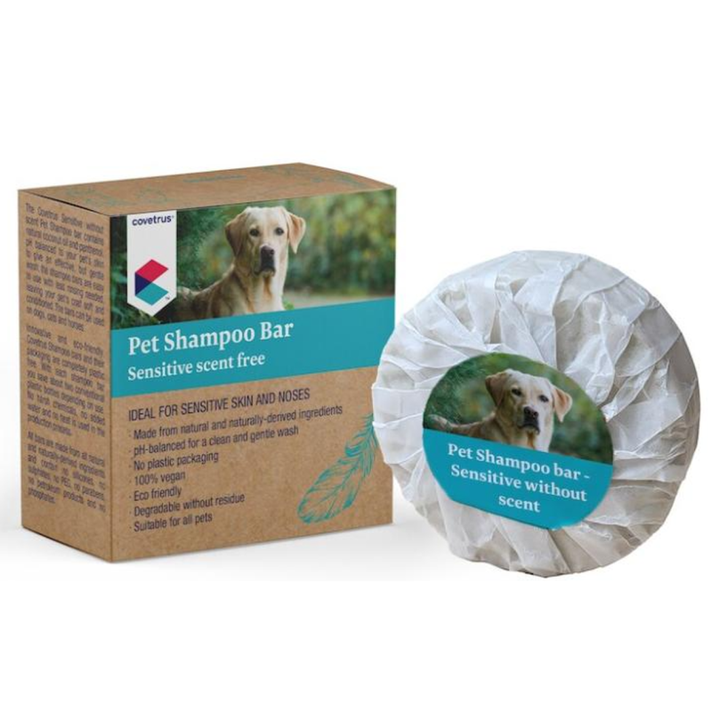 covetrus CVet Haustier Shampoo Bar Sensitive, ohne Duft (80g)