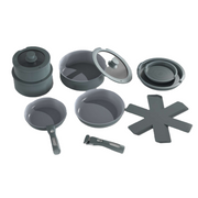 Cuisinart Kochset mit abnehmbaren Griffen Denim (16-teilig)