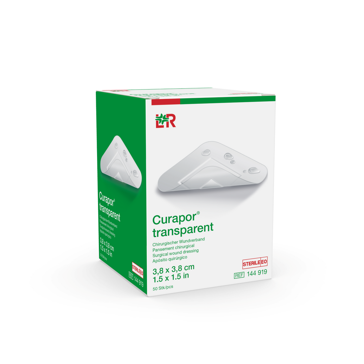 Curapor Pansement transparent stérile 3.8cm x 3.8cm (50 pces)