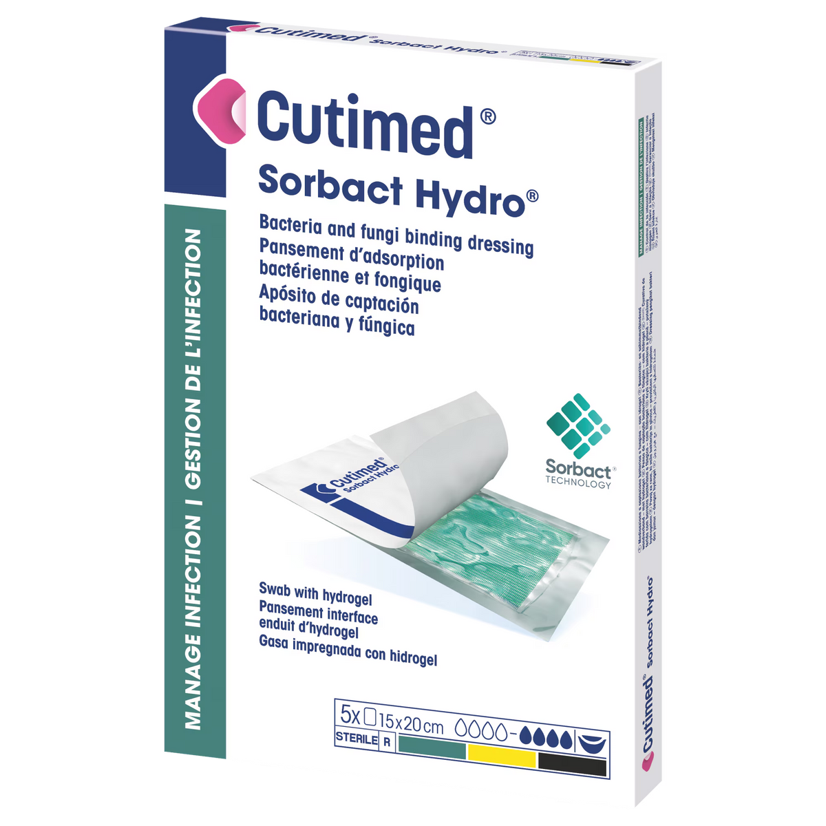 Cutimed Sorbact Hydro 15cm x 20cm (5 pcs)