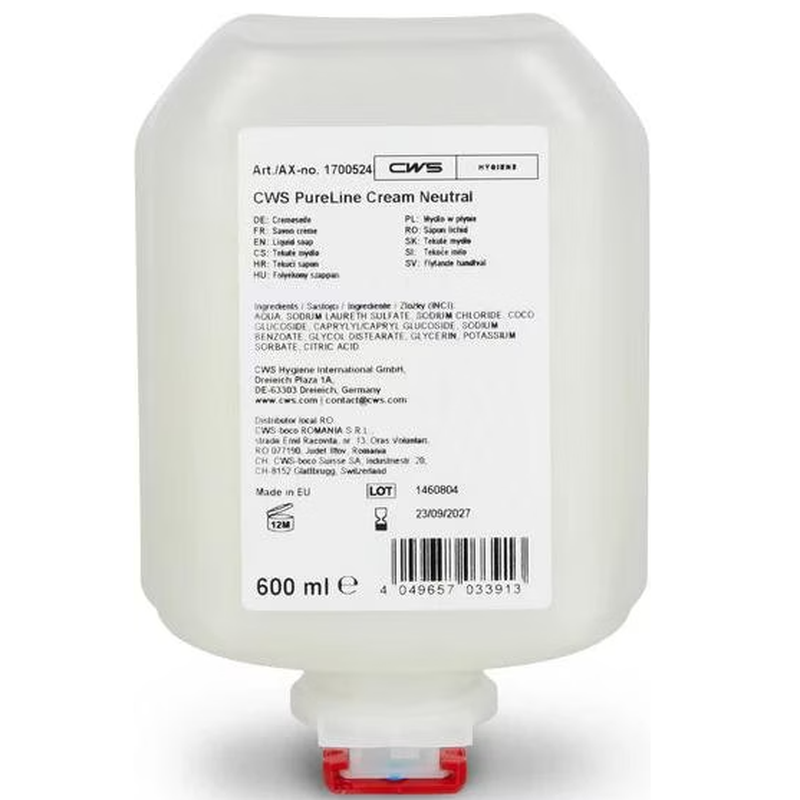 CWS PureLine Cream Neutral Seifencreme (8x600ml)