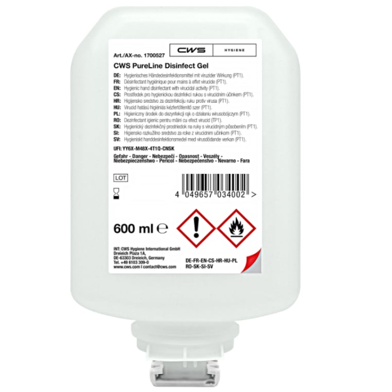 CWS PureLine Desinfektionsgel (8x600ml)