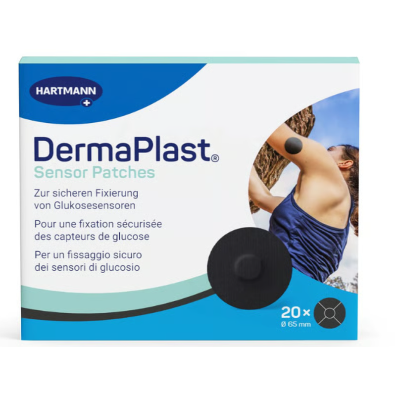 DermaPlast Sensor Patch schwarz, Durchmesser 21mm (20 Stk)