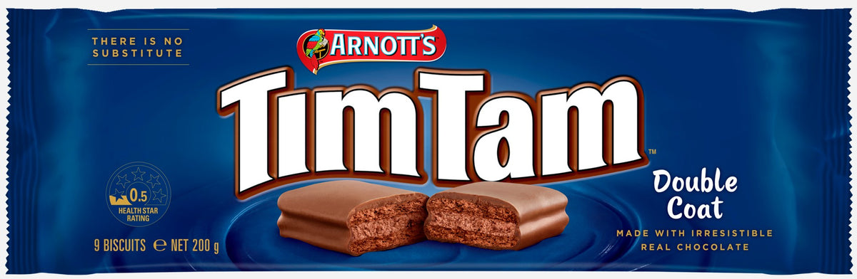 Arnott's TimTam Double Coat, Australian chocolate cookies (200g)