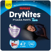 Huggies DryNites Culottes de nuit Boy 4-7 ans 17-30kg (16 pces)