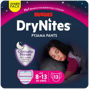 Huggies DryNites Night Pants Girl L 8-15 Years (13 pcs)
