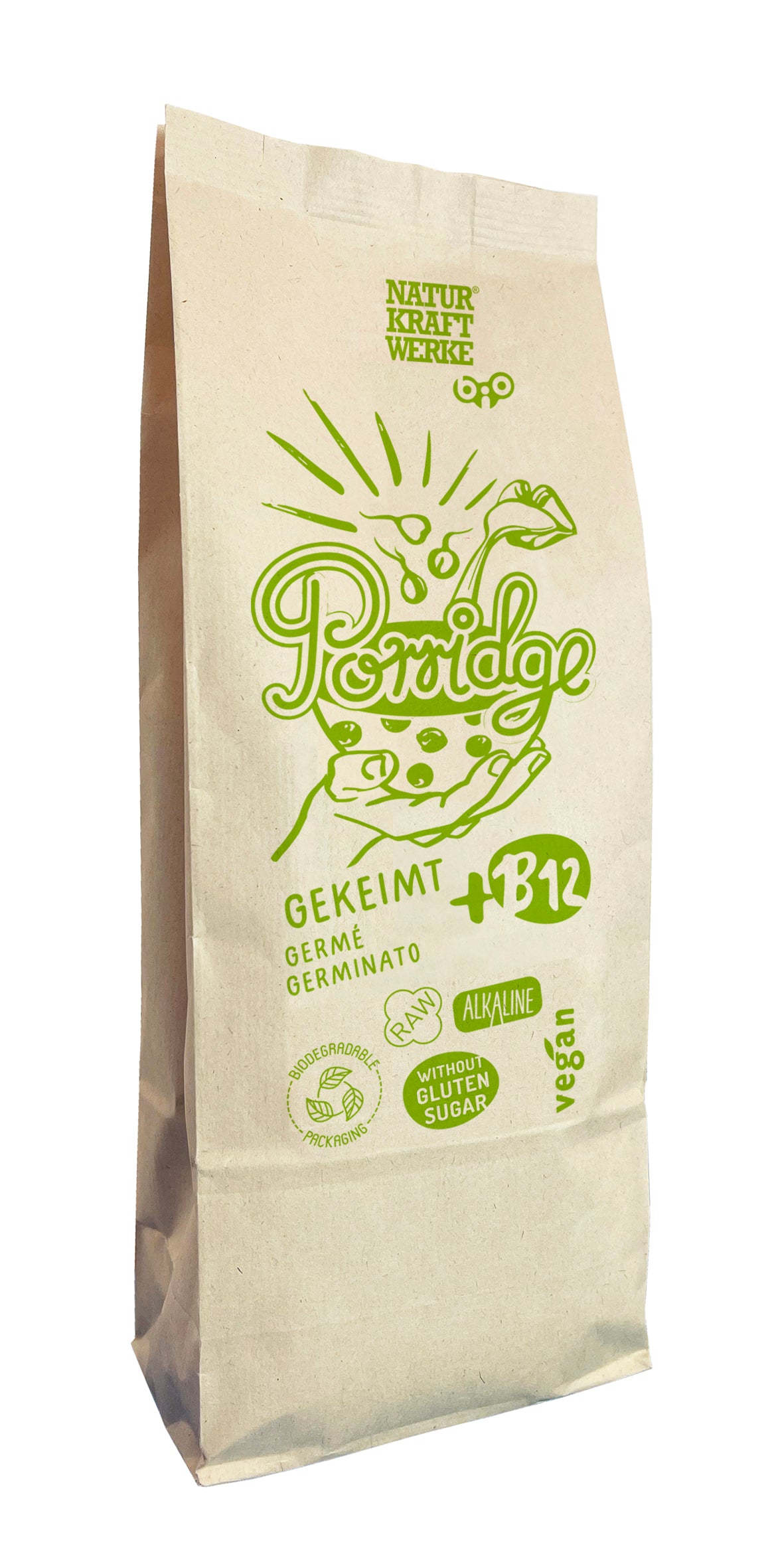 Naturkraftwerke Porridge mit Vitamin B12 gekeimt Bio (775g)