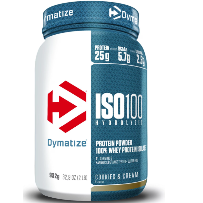 Dymatize ISO 100 Whey Proteinpulver, Cookies & Cream (932g)