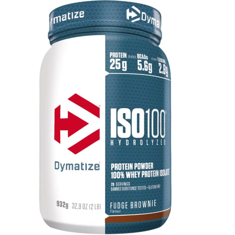 Dymatize ISO 100 Whey Proteinpulver, Fudge Brownie (932g)