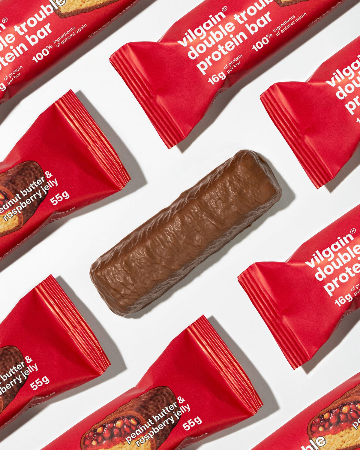 Vilgain Double Trouble Proteinriegel Erdnussbutter & Himbeermarmelade Bild 2