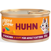 Edgard & Cooper Adult Huhn mit Cranberrys in Sauce, Nassfutter für Katzen (18x85g)