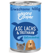 Edgard & Cooper Adult, Lachs & Truthahn mit Apfel, Nassfutter für Hunde (6x400g)