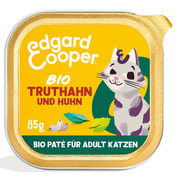 Edgard & Cooper Bio-Truthahn und Huhn mit Chiasamen, Nassfutter für Katzen (16x85g)