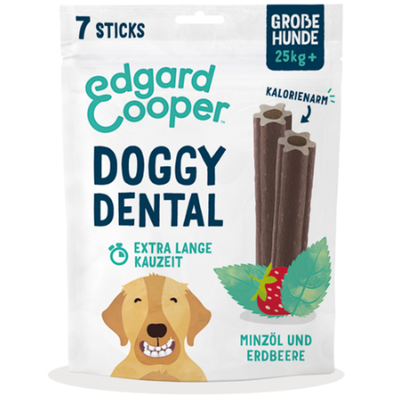 Edgard & Cooper Doggy Dental Erdbeere & Minze, Länge 13cm (240g)
