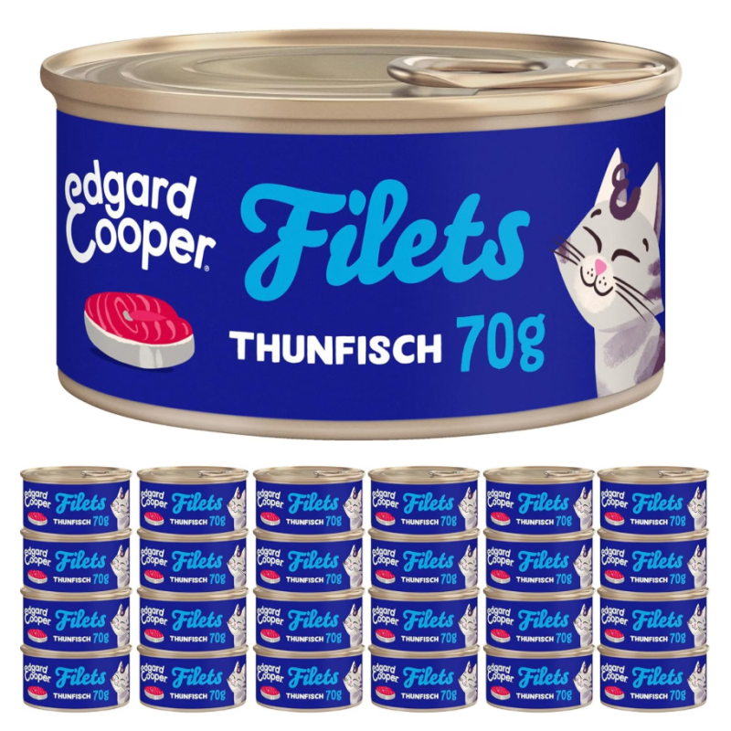 Edgard & Cooper Feline Thunfisch, Nassfutter für Katzen (24x70g)