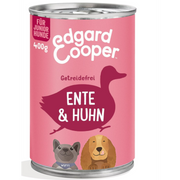Edgard & Cooper Junior, Ente & Huhn mit Banane, Nassfutter für Hunde (6x400g)