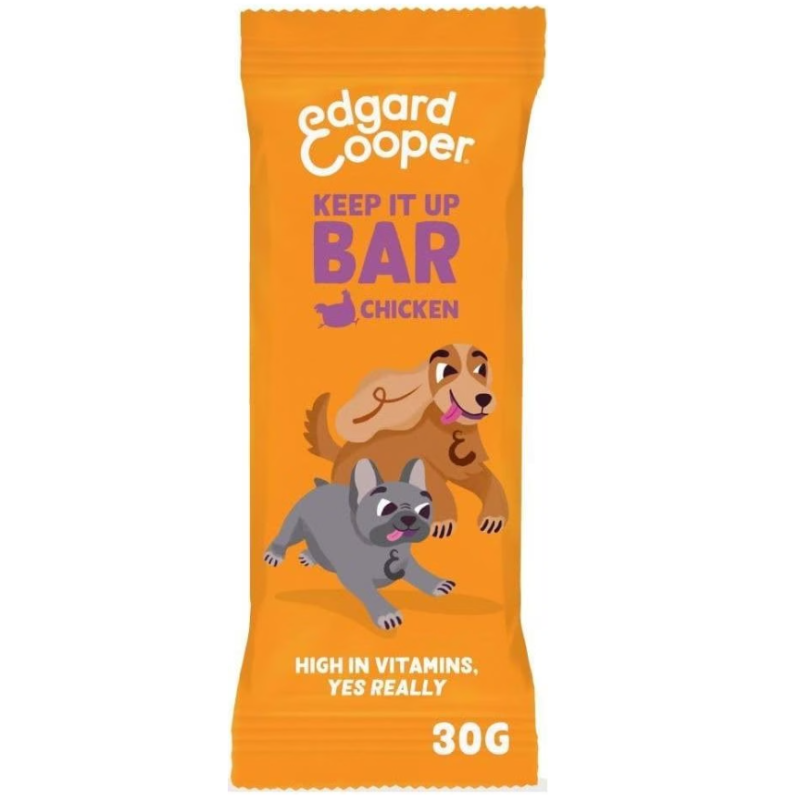 Edgard & Cooper keep it up Riegel Huhn, Snacks für Hunde (30g)