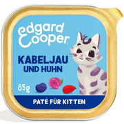 Edgard & Cooper Paté Kitten, MSC-Kabeljau & Huhn mit Blaubeeren (16x85g)