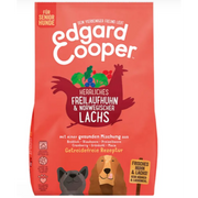 Edgard & Cooper Senior Frisches Freilaufhuhn & norwegischer Lachs mit Brokkoli, Trockenfutter für Hunde (12kg)