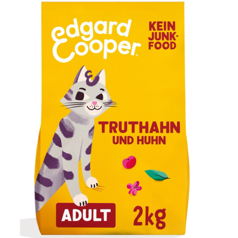 Edgard & Cooper Trockenfutter Katzen, Truthahn & Huhn mit Cranberrys (2kg)