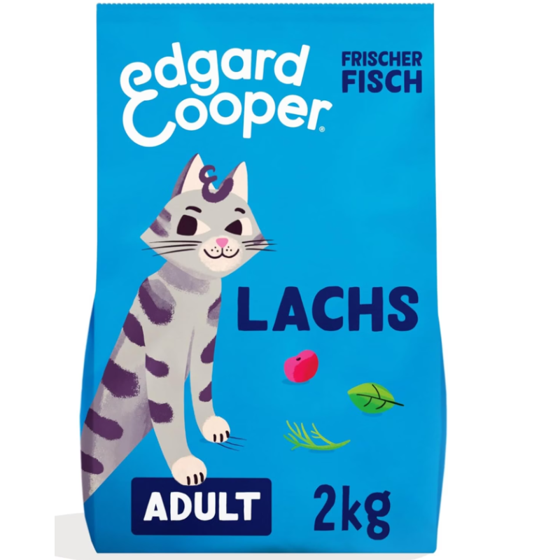 Edgard & Cooper Trockenfutter Katzen, Atlantik-Lachs mit Cranberrys (2kg)