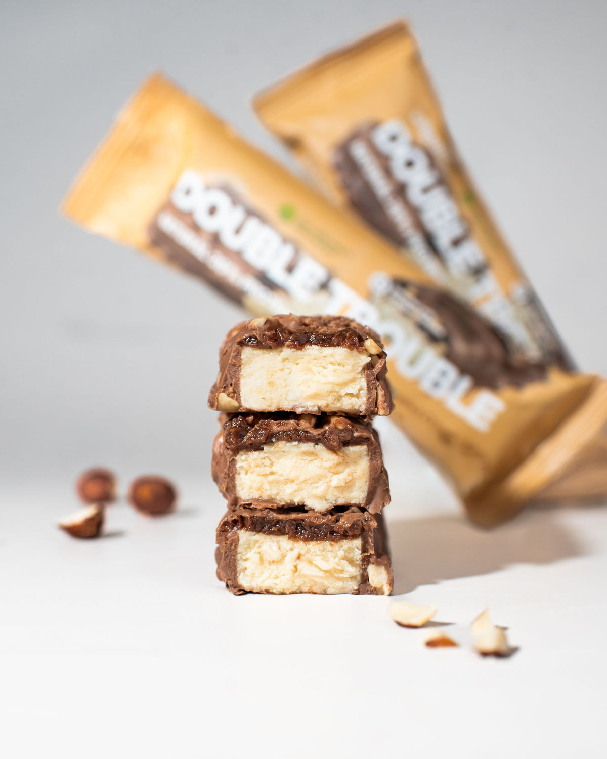 Vilgain Double Trouble Proteinriegel Haselnusscreme mit Milchschokolade Bild 3
