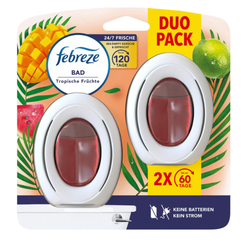Febreze Bad Lufterfrischer Tropische Früchte Duo (2x8ml)