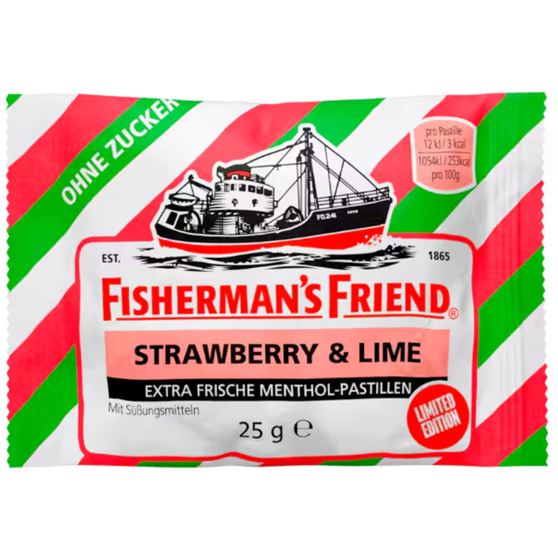 Fisherman's friend Strawberry & Lime ohne Zucker (25g)
