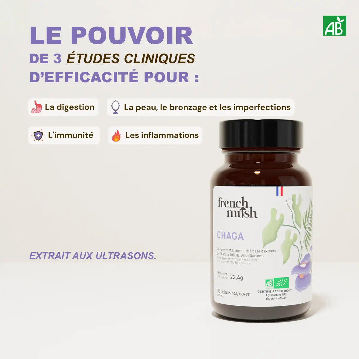 French Mush Chaga Kapseln (56 Stk)
