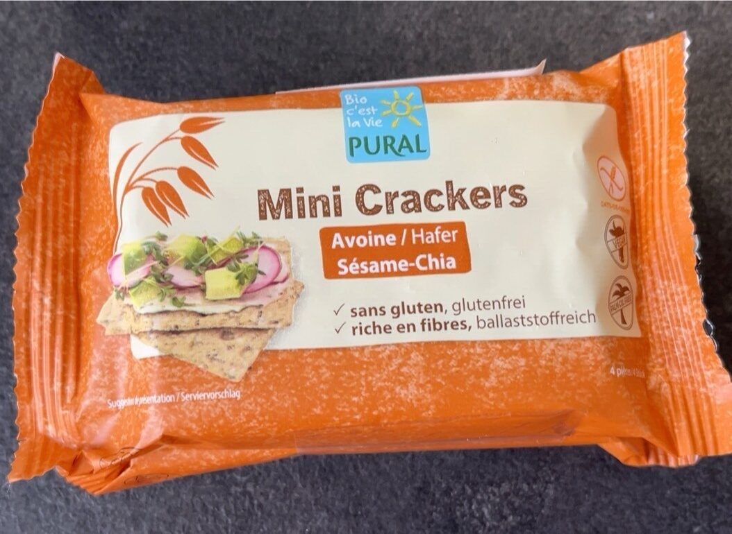PURAL Mini Crackers Hafer Sesam Chia (140g)