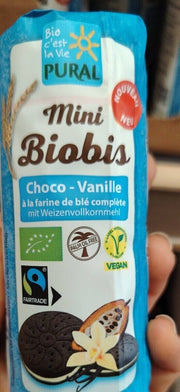 PURAL Mini Biobis Doppelkekse Schoko Vanille palmölfrei (85g)