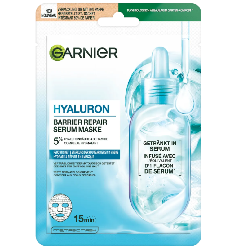 GARNIER SkinActive Tuchmaske Serum Hyaluron Barrier Repair (28g)