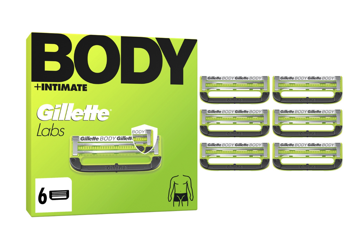 Gillette Labs Body+Intim Systemklingen (6 Stk)
