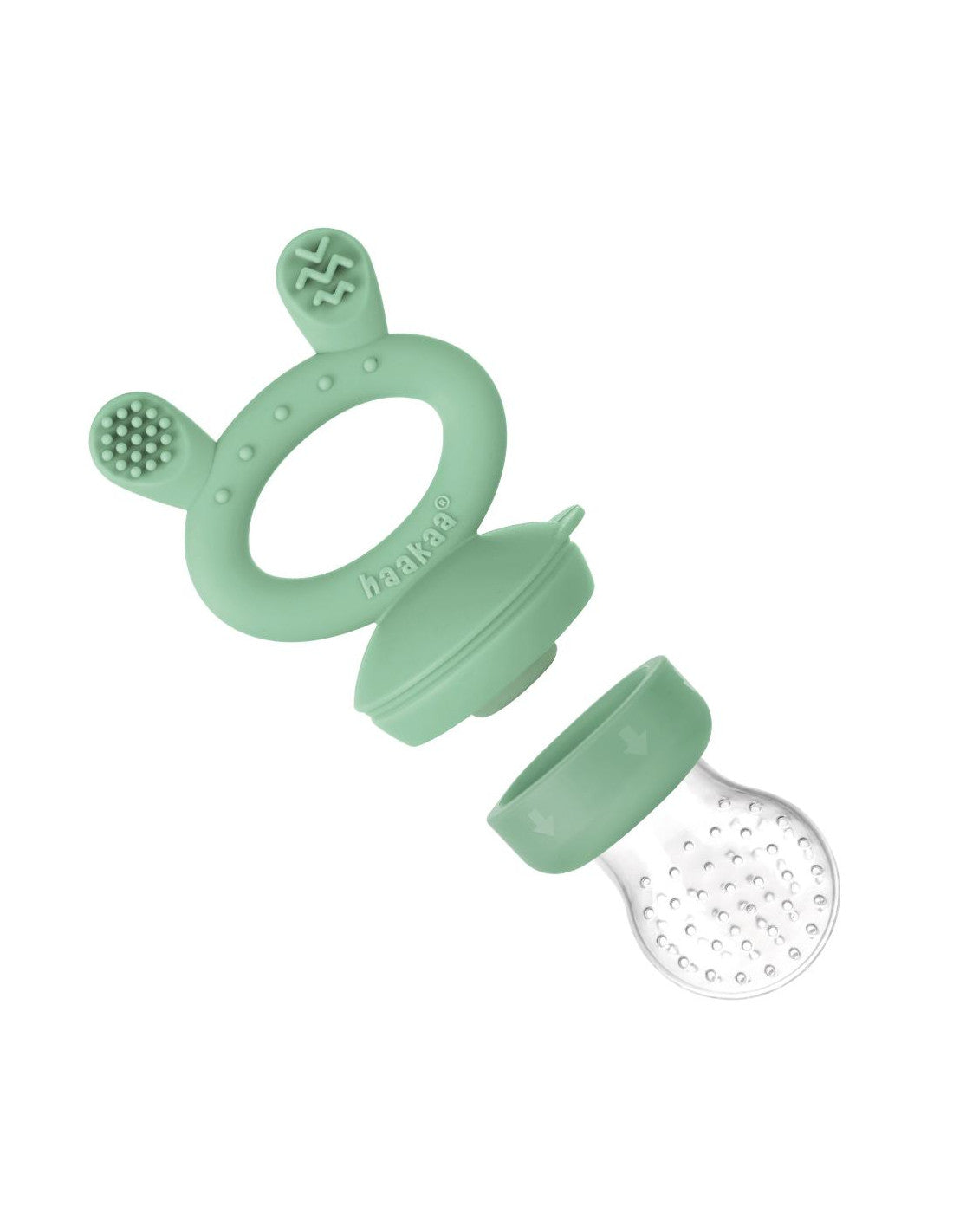 haakaa Freeze-N-Feed Fruchtsauger und Eiswürfelform Set Mini oliv (2 Stk)