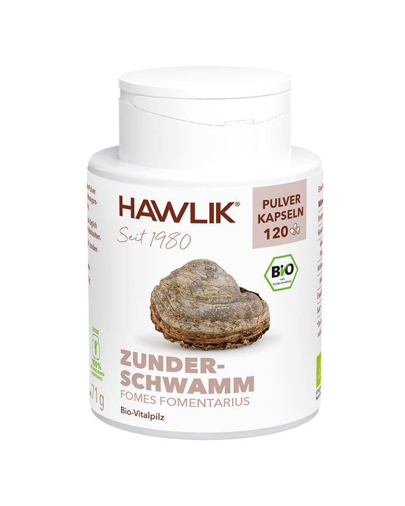 HAWLIK Zunderschwamm Pulverkapseln Bio (120 Stk)
