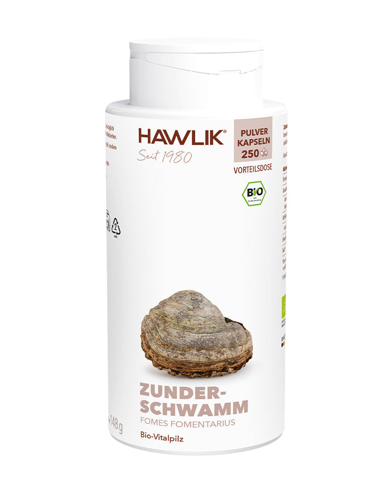HAWLIK Zunderschwamm Pulverkapseln Bio (250 Stk)
