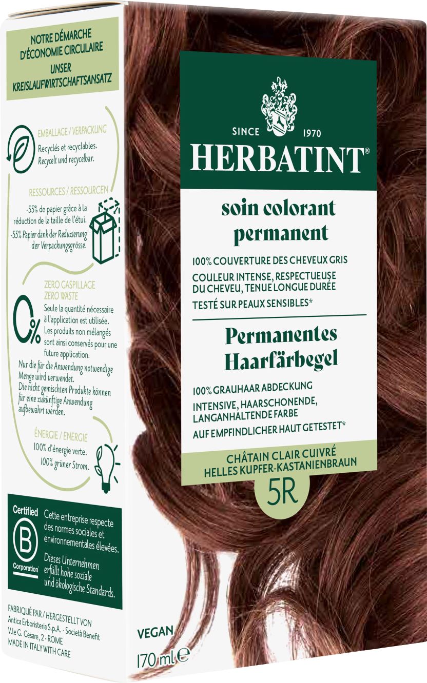 HERBATINT Haarfärbegel 5R Hell Kupferkastanie (170ml)