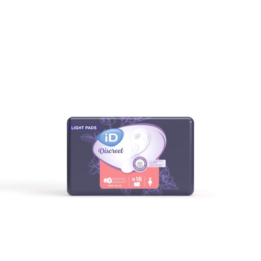 iD Discreet Light Mini Plus Inkontinenzeinlagen 22 x 7cm (16 Stk)