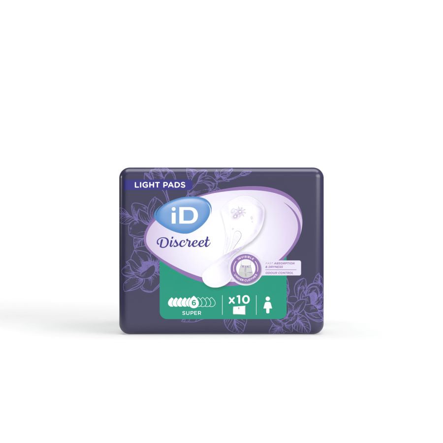 iD Discreet Light Super Inkontinenzeinlagen 37 x 11,5cm (10 Stk)