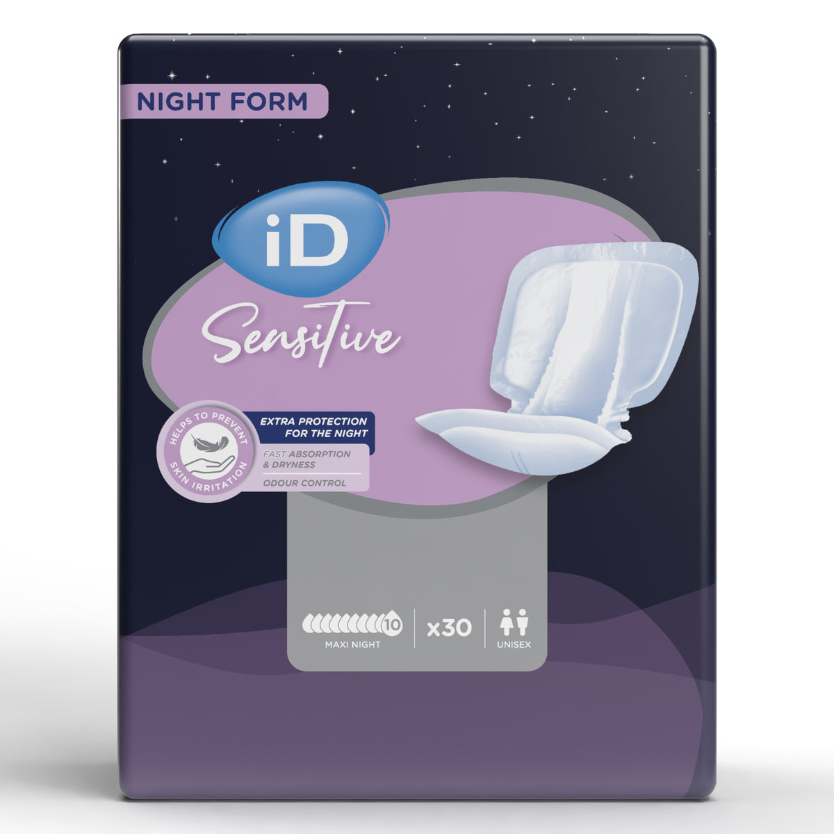 iD Sensitive Form Maxi Night Inkontinenzvorlagen (30 Stk)