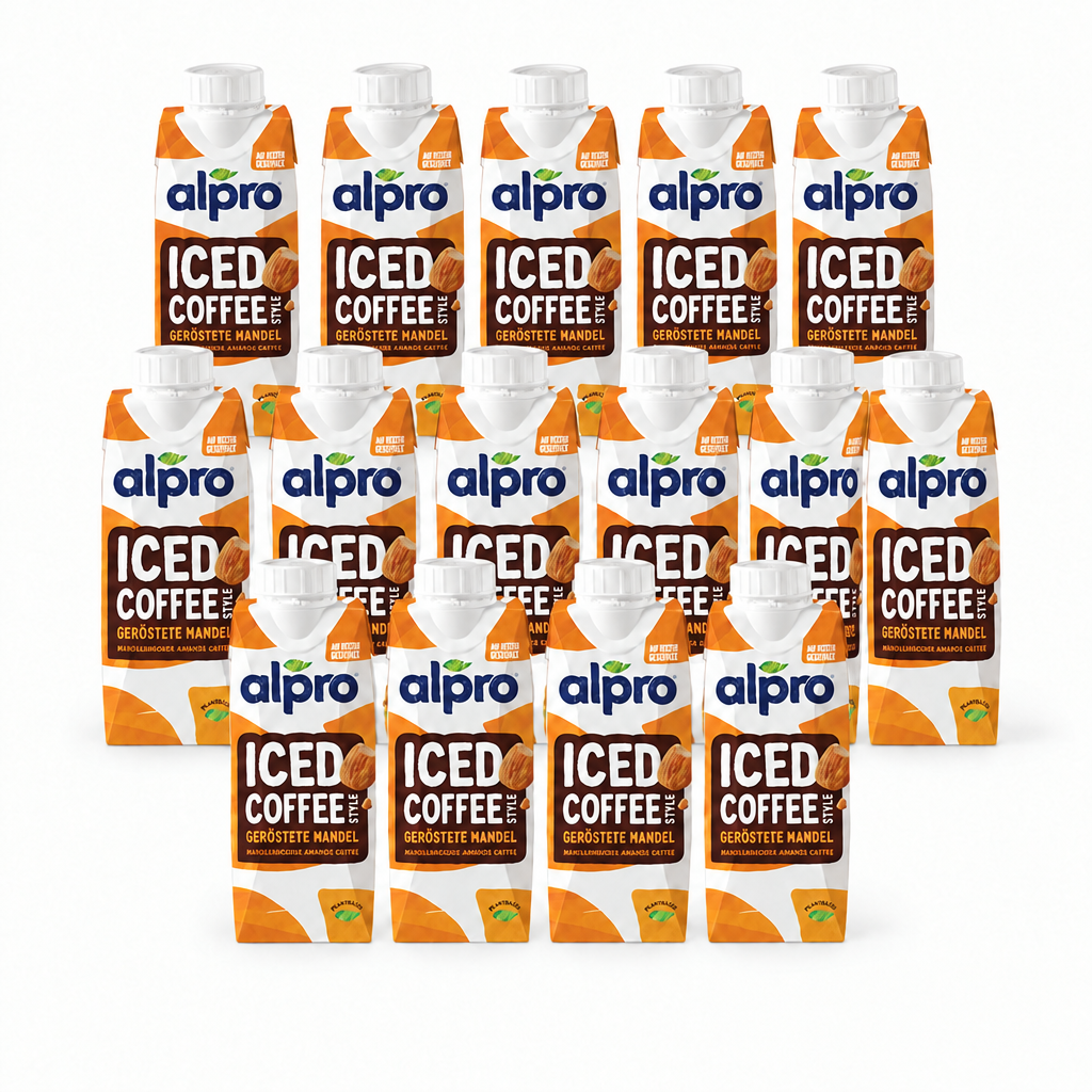 15 Packungen alpro Iced Coffee Geröstete Mandeln à 250 ml ohne zusätzliche Mengenangabe