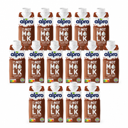 15 Packungen alpro Sojadrink Schokolade à 250 ml in Reihen wie Proteindrink Schokolade